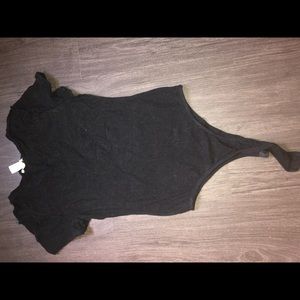 black short sleeve bodysuit